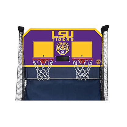 Pop-A-Shot - Home Dual Shot with NCAA Graphics l Sensor Scoring l 16 Game Modes l 7 Balls l Foldable Storage l for All NCAA Fans - style: LSU Tigers