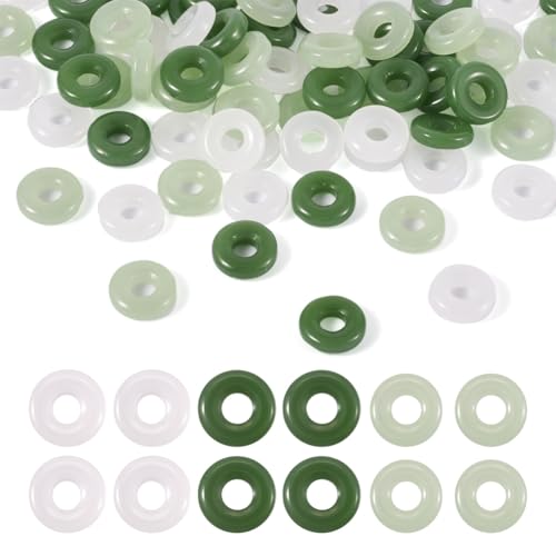 KISSITTY Glass Peace Buckle Charms Blessing Buckle Pendants for DIY Necklace Bracelet Earring Jewelry Making - color: 3 Colors
