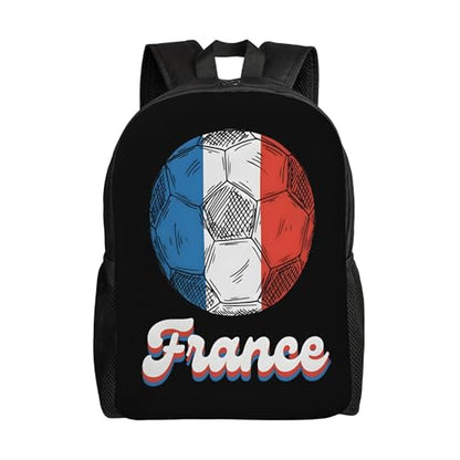 France Football Soccer Flag Backpacks For Men Women Book Bag Travel Hiking Camping Work Lightweight - color: Ye25