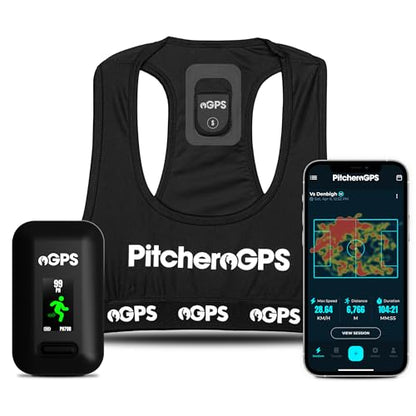 PitcheroGPS Soccer Tracker & Vest - Tracks 18 Key Performance Metrics - Includes 60 Days Subscription. Soccer Training Equipment for Performance & Fitness Tracking (Adult Small) - size: Adult Small