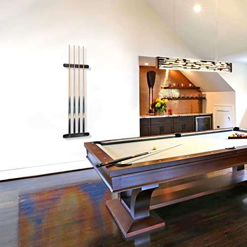 Wall Mounted Billiard/Pool Cue Rack (Black / 4 Cues) - color: Black, size: 4 Cues Holder