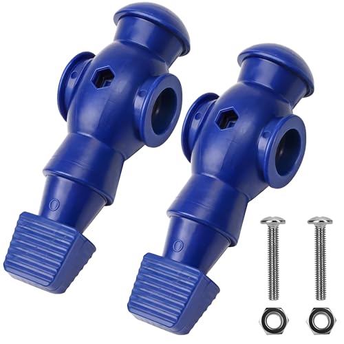 Marsrut 2PCS Foosball Replacement Players Set, Foosball Men, Soccer Player Set, Plastic Replacement Parts for Football Table, 2 Hexagon Nuts Included - color: Blue