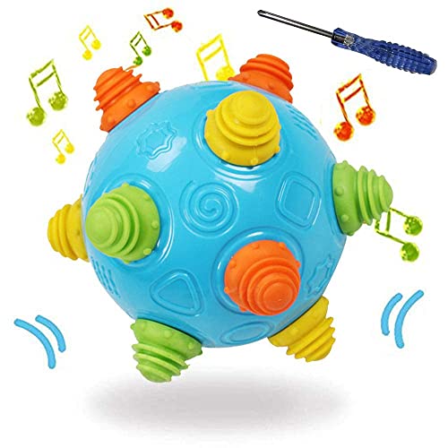 Toddler's Music Dancing Shake Ball - Move, Crawl, Bounce, Sensory Learning for Kids and Babies, Fun Gift for Both Boys and Girls - color: Blue