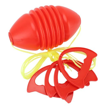 Dioche Sliding Zoom Ball Double Player Fun Interactive Bilateral Coordination Fitness Game Toy for Outdoor Play and Exercise Red Plastic