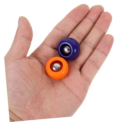 Toyvian 20pcs Mini Shuffleboard and Curling Game Set Durable Tabletop Sports Balls for Family Gatherings Easy to Use with Blue and Orange Rollers