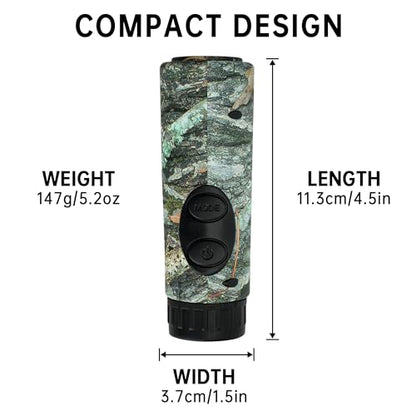 Gogogo Sport Vpro GS03 Laser Golf/Hunting Rangefinder, 1000/1200 Yards Laser Range Finder with 6X Magnification Ultra-Clear View, Lightweight, Slope, Pin-Seeker & Flag-Lock & Vibration - color: GS03 Wildlife