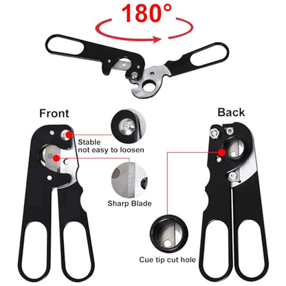 10-in-1 Billiards Cue Tip Shaper,Pool Cue Repair Kit,Pool Cue Tips Replacement Kit,Billiards Accessories for Repair and Replacement or Shaping Cue Tips Tool Kit,Pool Cue Accessories