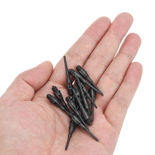 PATIKIL Plastic Dart Tips 2BA Thread, 50 Pack Soft Tip Dart Points Replacement Dart Accessories, Black