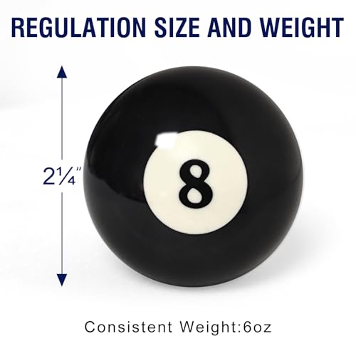 2-1/4" Pool Balls Billiard Set - 16 Resin Balls, Regulation Size & Weight, Complete Pool Table Balls Set for Replacement, Pool Table Accessories & Billiards Pool Accessories