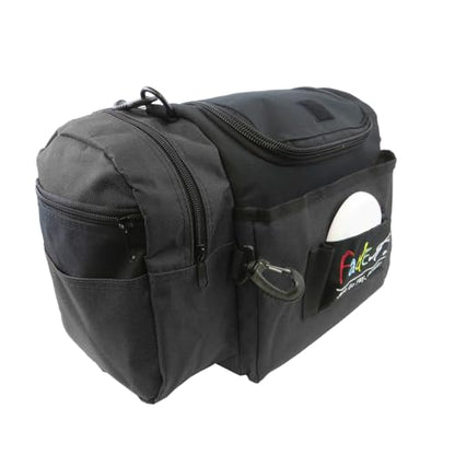Fade Crunch Disc Golf Bag – Shoulder Strap Design with Insulated Lining for Dual Bag & Cooler Use – Great for Beginner & Intermediate Disc Golfers - color: Black