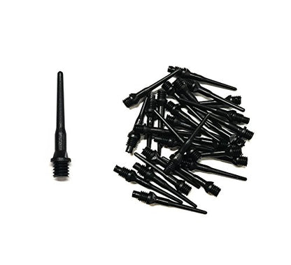 Black Long Extra Strong 2BA 3/16" Thread Soft Tip Dart Points 100-1000 Packs Plus USA I Love Darts Bracelet - size: 250 ct.
