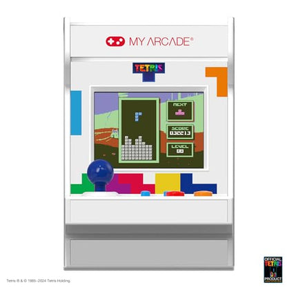 MY ARCADE Tetris Pico Player: 3.7" Fully Playable Portable Tiny Arcade Machine with 101 Retro Games, 2" Screen Color Display, Small