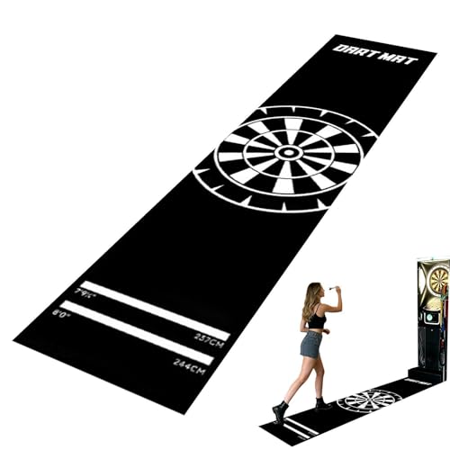 Dart Board Mat - Floor Protection with Throw Line Non-Slip Portable | for Recreation Center Sports Club Basement Entertainment Area Garage Dormitory - color: Dart pad 11