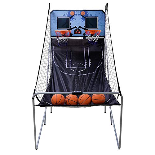 Saturnpower Shot Creator Indoor Basketball Arcade Game Foldable Electronic Double Shootout Sport Game Official Home Dual Shot Basketball 2 Player with 4 Balls