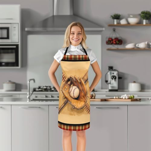 Castle Fairy Cartoon Baseball Kitchen Apron,Bow Knots Waterproof Apron - color: Khaki Red