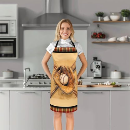 Castle Fairy Cartoon Baseball Kitchen Apron,Bow Knots Waterproof Apron - color: Khaki Red