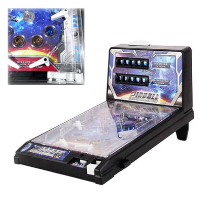 Retro Arcade Pinball Machine Game, Classic Electronic Pinball Toy with Scorer and Sounds, Mini Tabletop Ball Shooting Game for Kids