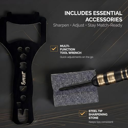 Steel Tip Darts, 6 Pack Knurled Brass Barrels with EVA Case, Darkborn | 16 GlideXPro 130 micron flights, aluminum shafts w/ O-rings, sharpener, dart tool, ebook, 10-yr warranty - color: Lilac - Dark Avenger