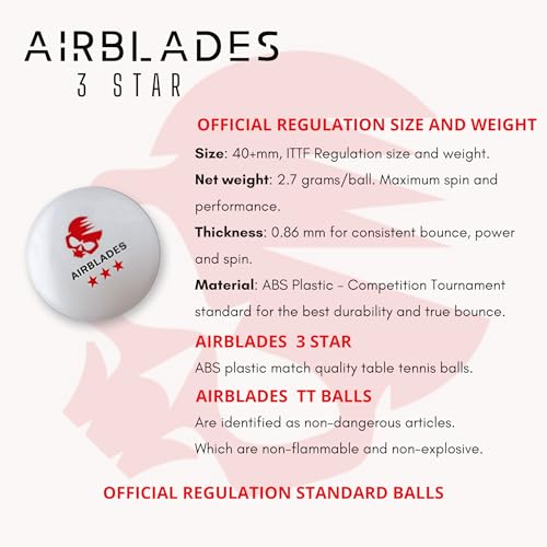 3 Star Ping Pong Balls | High Performance, Table Tennis Balls for Tournament Play & Training | Advanced ABS Plastic | Regulation Standard Ping Pong Balls | 50 Pack