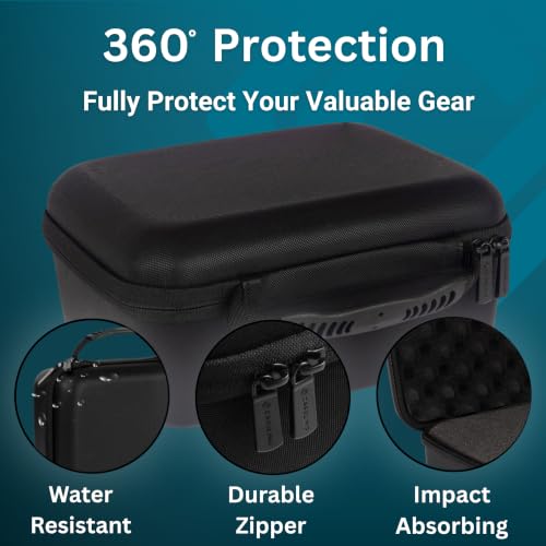 caseling 11x9x5.5 Hard Case with 3-Layer Customizable Pick-and-Pluck Foam | 3 pre-scored foam layers, TSA compliant travel case, rigid EVA shell, electronics and tech gear case, smooth zippers - size: 11" x 9" x 5.5"