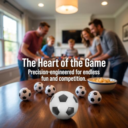SHINEOFI 10 Pcs Table Foosball Replacement Balls, 22mm Mini Football Balls for Foosball Table Accessories, Party and Recreation Room Supplies for Kids