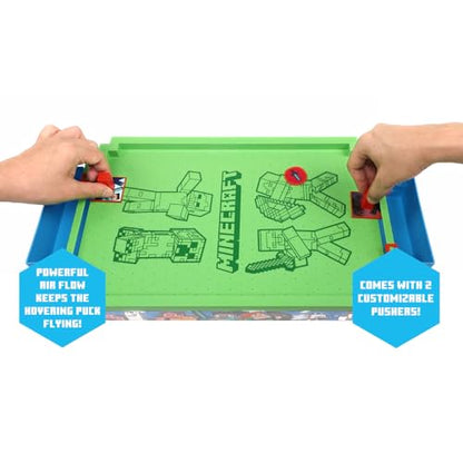 Minecraft: Arcade Air Hockey - Overworld -Premium Series, 21" Motorized Tabletop Game, Iconic Sounds, Licensed Collectible Toy, Adult-Kid 3+, 2 Player