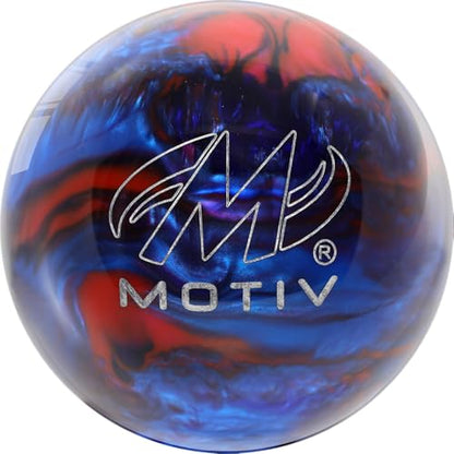 MOTIV Aspire - Bowling Ball, Spare Ball, Straight Ball, Available in 8-15 Pounds - color: Navy/Red/Blue Pearl, size: 10 Pounds