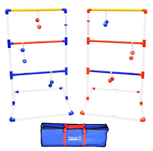 GoSports Portable Ladder Toss Game Set For Family and Friends - Weather Resistant Construction and Easy Setup for Adults and Family - Backyard Toss Game for Family Party, Cookouts & Beach Fun - style: Standard Size