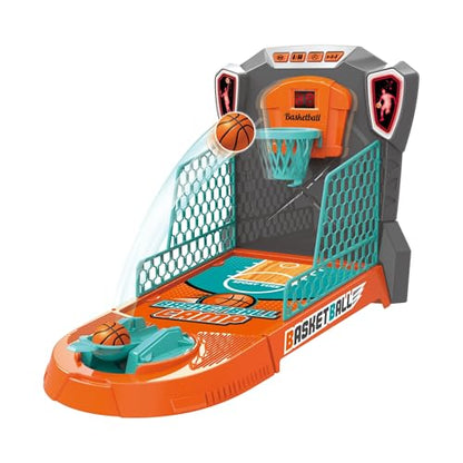 Tabletop Basketball Game – Compact Mini Desktop Arcade, Moving Target Indoor Desk Game with Electronic Scoring, Lights & Sound, Skill-Building Game for Kids Ages 3+