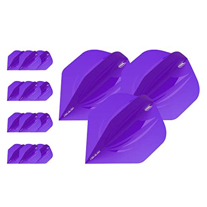 Target Darts 5 x Sets of ID Pro. Ultra Dart Flights - 15 Dart Flights in Total - No. 2/ No. 6 Flight Designs Sizes in 11 Colours - color: Purple, size: No.2