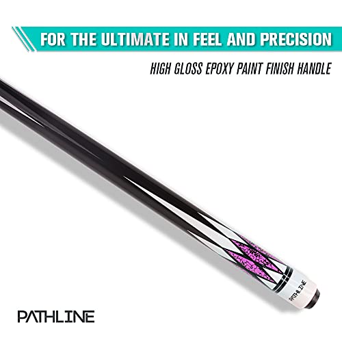 PLN Pool Cue Kit - 58 inch Canadian Maple Billiard Pool Stick and Hard Case - color: Purple, size: 18oz