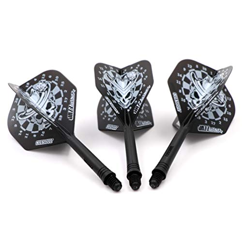 CUESOUL ROST Integrated Dart Shaft and Dart Flight Standard/Slim/Diamond/Big Wing/Tear/Diamond - color: 28mm-Standard Shape-JAEE Skull