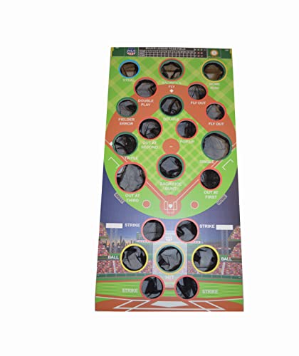 Baseball-Themed Bean Bag Toss Game with UV-Printed Game Board and Hand-Stitched Bean Bags