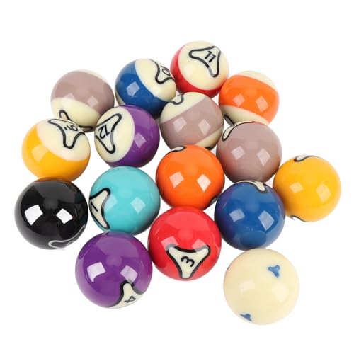 16Pcs Billiard Balls Set US Style Pool Ball Resin 57.2mm Dia for Tournament Practice, Default