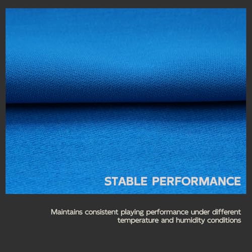 KONLLEN 9ft Pool Table Felt, 80/20 Wool Nylon Blend Billiard Table Cloth with Pre-Cut Strips, Professional Replacement Felt for Home & League Play - color: Blue