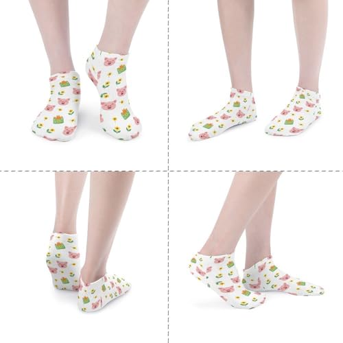 5 Pairs Women’s Low Cut Ankle Socks, Soft Athletic No Show for Running Yoga Daily Wear - color: Picture (8)