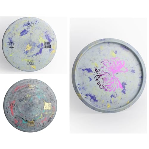 Yikun Midrange Disc Golf Discs|Pro Worlds 2025 Limited Edition|Overstable Mid-Range Discs Golf 170-176g| Technical Approach Disc for Wooded Courses in Premium Plastic - color: grey