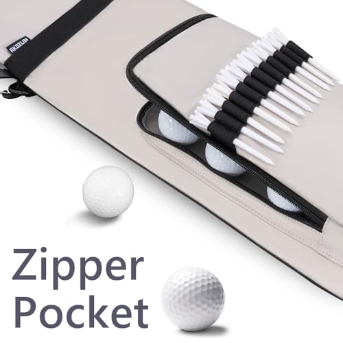 AKOZLIN Lightweight Golf Sunday Bag Golf Travel Carry Bag 3-6 Clubs Foldable Small Golf Bag with Shoulder Strap Black - color: Grey