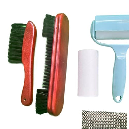 Pool Table Maintenance Brush Set for Snooker Surface Cleaning - color: Red