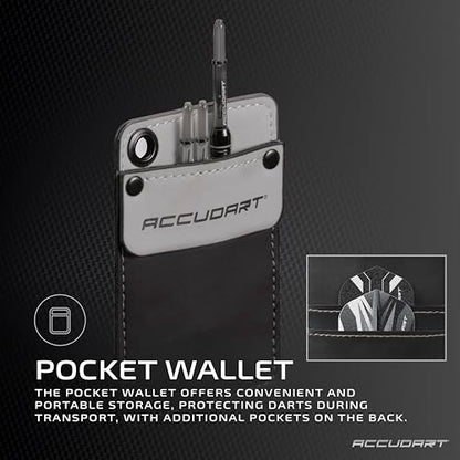 Accudart Soft Tip Dart Set 4.0 – Tungsteel Barrels, Round‑Groove Grip, Polycarbonate Shafts, Standard Flights, Pocket Wallet Storage – Ideal for Electronic Dartboards