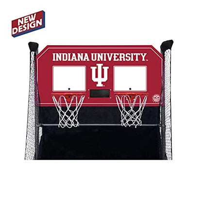 Pop-A-Shot - Home Dual Shot with NCAA Graphics l Sensor Scoring l 16 Game Modes l 7 Balls l Foldable Storage l for All NCAA Fans - style: Indiana Hoosiers