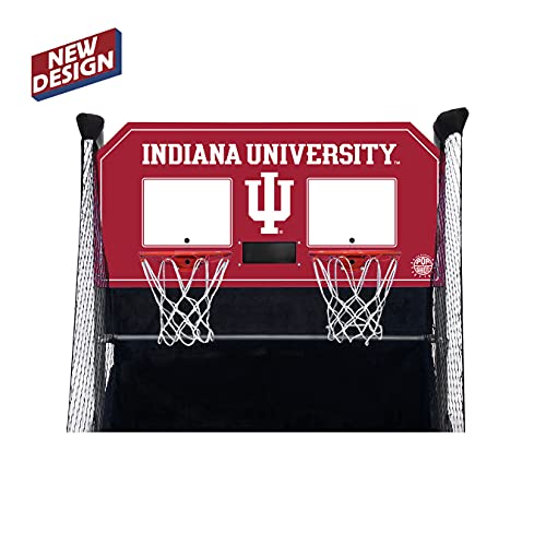 Pop-A-Shot - Home Dual Shot with NCAA Graphics l Sensor Scoring l 16 Game Modes l 7 Balls l Foldable Storage l for All NCAA Fans - style: Indiana Hoosiers