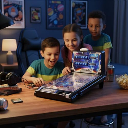 Tabletop Arcade Pinball, Pinball Game with Lights & Sounds, Classic Tabletop Game, Parent Child Interactive, Ball Shooting Adults-Kids 3+