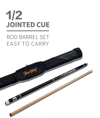 Professional Pool Cue 58" 10.5/12.5mm Tip Maple Shaft 1/2 Joint Ergonomic Grip Billiard Stick for Adults - color: PC23-12.5-set