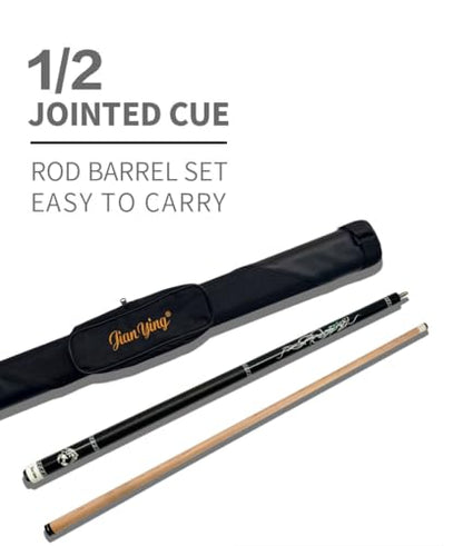 Professional Pool Cue 58" 10.5/12.5mm Tip Maple Shaft 1/2 Joint Ergonomic Grip Billiard Stick for Adults - color: PC23-12.5-set