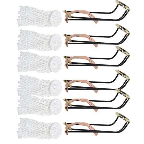 6 Pcs Billiards Table Slide Track with Net Bags, Billiards Table Accessories, Height and Length for 8 and Chinese Billiard Tables, Galvanized Metal