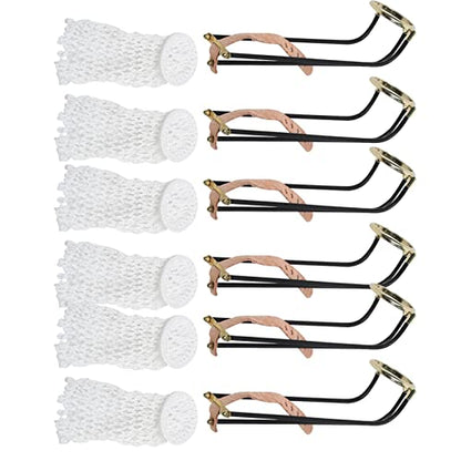 6 Pcs Billiards Table Slide Track with Net Bags, Billiards Table Accessories, Height and Length for 8 and Chinese Billiard Tables, Galvanized Metal