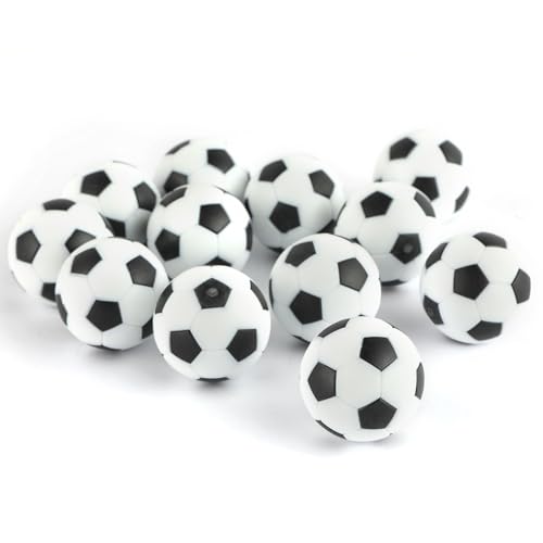 Pack of 9 Foosball Balls Mini Soccer Balls - Small Soccer Ball Replacements for Foosball Table Fun Home Recreation - color: Black/White- 9PCS