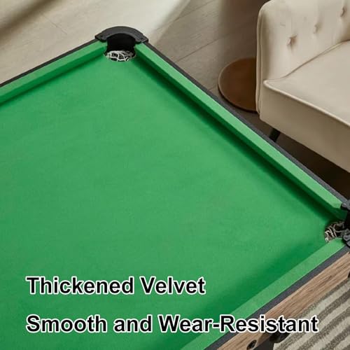 Folding Pool Table, Indoor Billiard Table Game Set with Cues, Balls, Rack, Chalk and Brush, Portable Design for Home, Office, Party, Garage(Blue,154x78x80cm/60.6x30.7x31.4in)