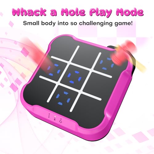 Electronic Tic Tac Toe Bolt Game, Handheld Digital Board Game, Electric Puzzle Game for Educational and Memory Growth, Portable Travel Games for Car Ride, Gift Ideal for Kids and Adults